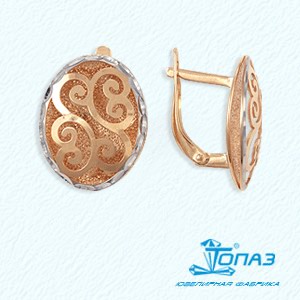 

Серьги из красного золота Линии Любви, Серьги Т140623022