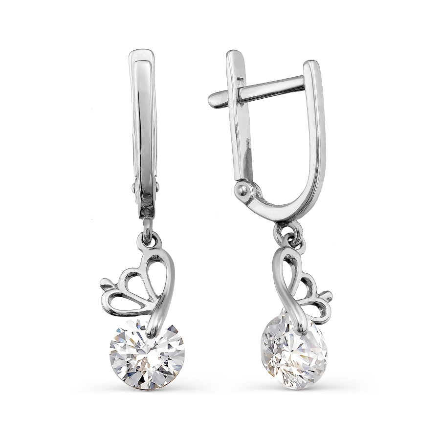 

Серьги с Swarovski Zirconia Линии Любви, Серьги Т302027539