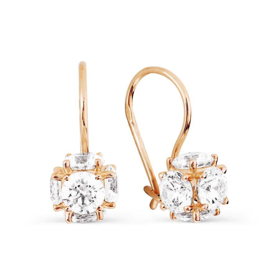 

Серьги с Swarovski Zirconia Линии Любви, Серьги Т102026990