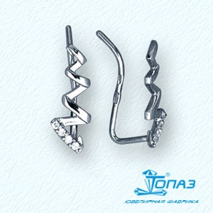 

Серьги с фианитами Линии Любви, Серьги Т30202834