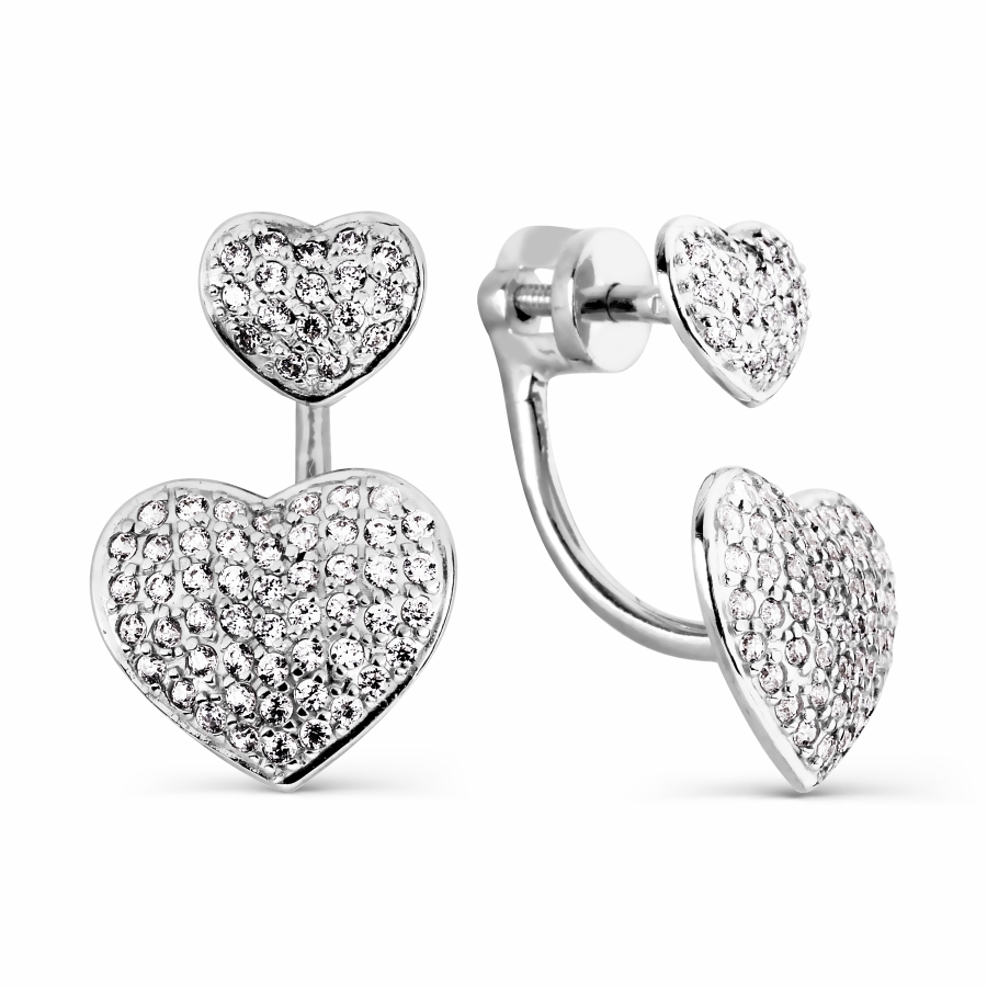 

Серьги с фианитами Линии Любви