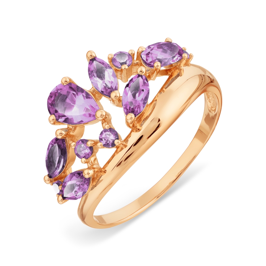 

Кольцо с аметистами Линии Любви