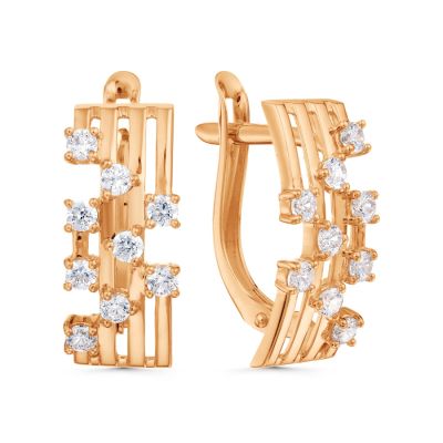 

Серьги с фианитами Линии Любви, Серьги Т10202Б661