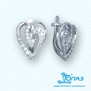

Серьги с фианитами Линии Любви, Серьги Т30202804