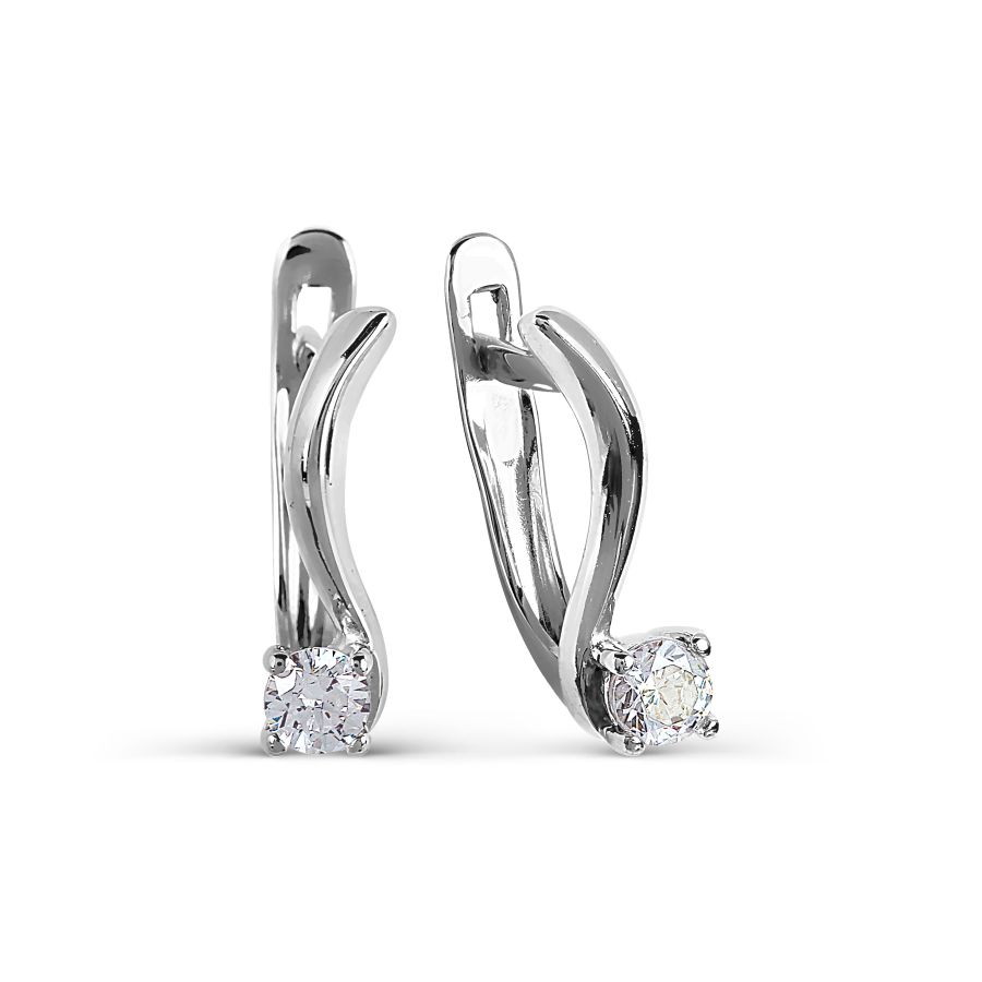 

Серьги с Swarovski Zirconia Линии Любви