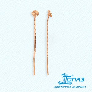 

Серьги из красного золота Линии Любви, Серьги Т100622890