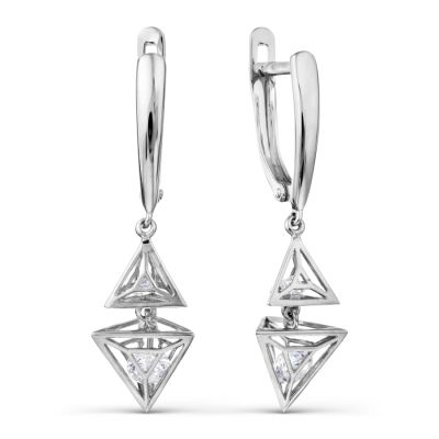 

Серьги с фианитами Premium Линии Любви, Серьги Т307028902