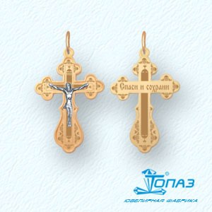 

Крестик из красного золота Линии Любви, Крестики Т13096002