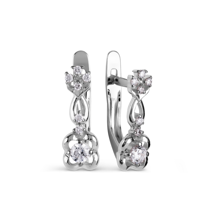 

Серьги с Swarovski Zirconia Линии Любви, Серьги Т307027291