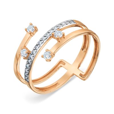 

Кольцо с фианитами Линии Любви, Кольцо Т14701Б040