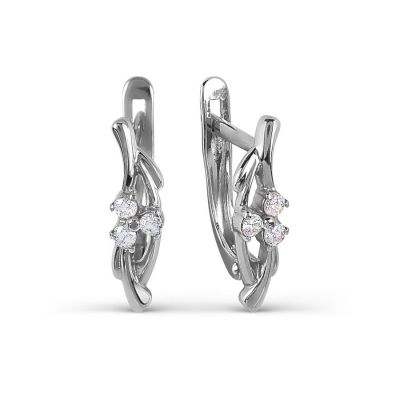 

Серьги с фианитами Premium Линии Любви, Серьги Т307027351