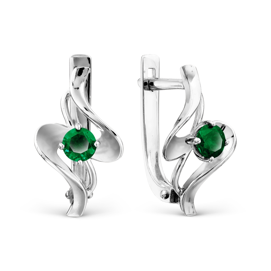 

Серьги с изумрудами Линии Любви, Серьги Т301028457