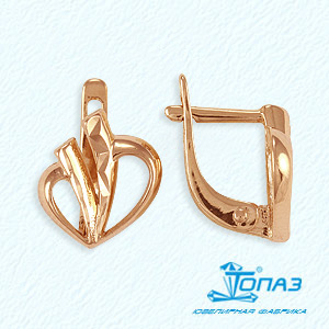 

Серьги из красного золота Линии Любви