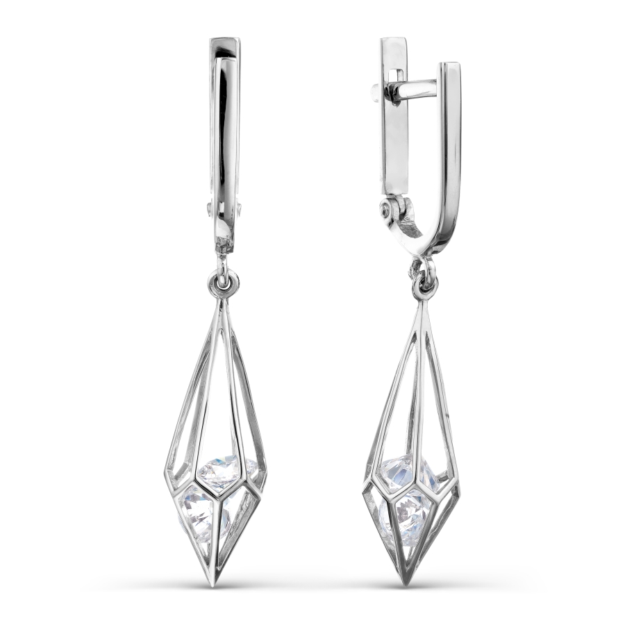 

Серьги с Swarovski Zirconia Линии Любви