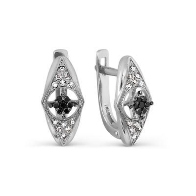 

Серьги с бриллиантами и Swarovski Zirconia Линии Любви, Серьги Т331027267-01