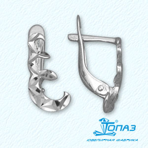 

Серьги из белого золота Линии Любви, Серьги Т30062818