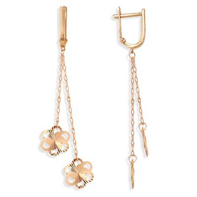 

Серьги из красного золота Линии Любви