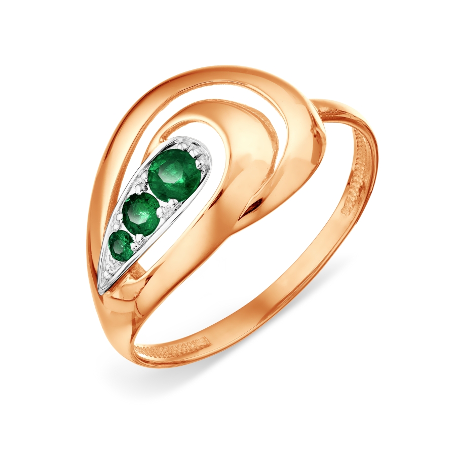 

Кольцо с изумрудами Линии Любви