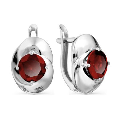 

Серьги с гранатами Линии Любви, Серьги Т30102Б186
