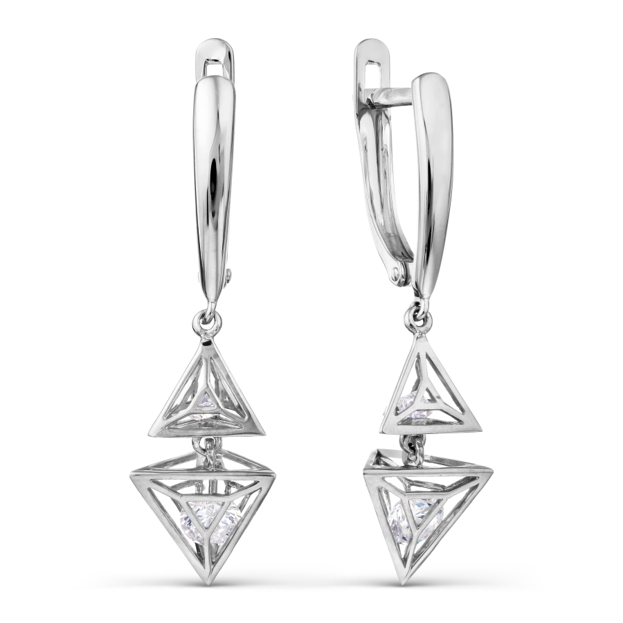 

Серьги с Swarovski Zirconia Линии Любви