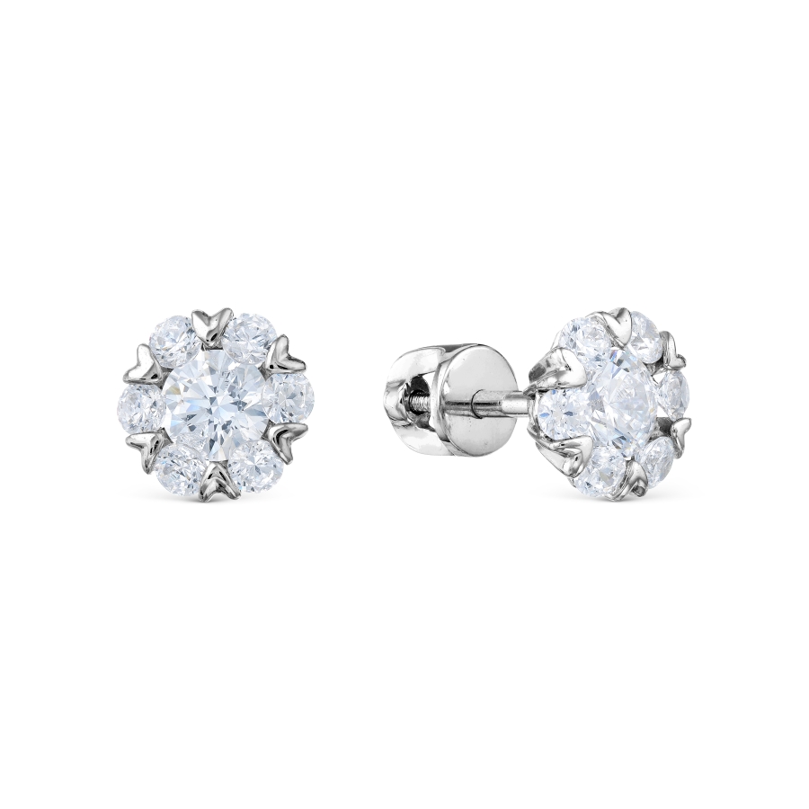 

Серьги с Swarovski Zirconia Линии Любви, Серьги Т302028635