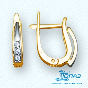 

Серьги из желтого золота Линии Любви, Серьги Т94202530