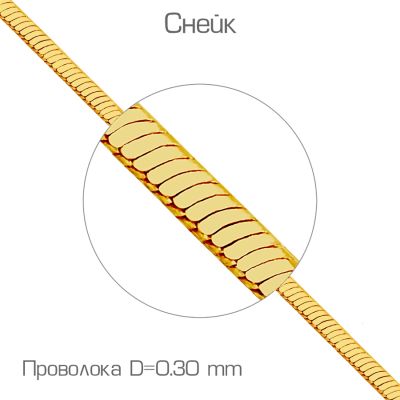 Цепочка из желтого золота Линии Любви от Линии Любви