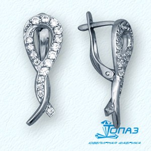 

Серьги с фианитами Линии Любви, Серьги Т30202730