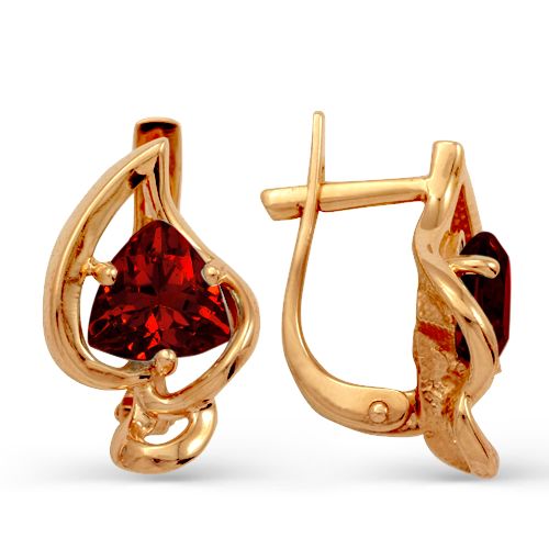 

Серьги с гранатами Линии Любви