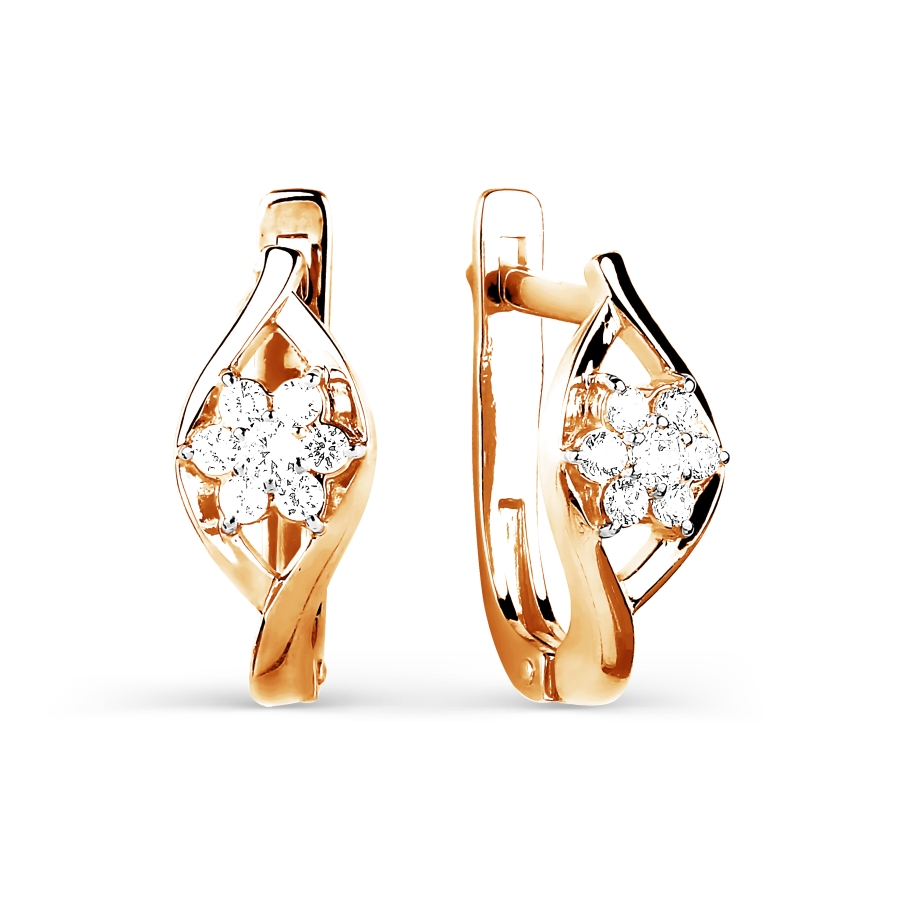 

Серьги с фианитами Линии Любви