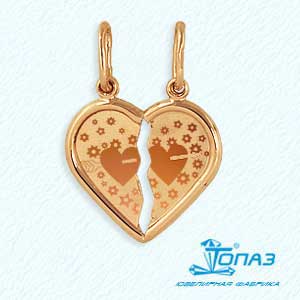 

Подвеска из красного золота Линии Любви, Подвески и кулоны Т100932123