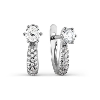 

Серьги с Swarovski Zirconia Линии Любви, Серьги Т307027129