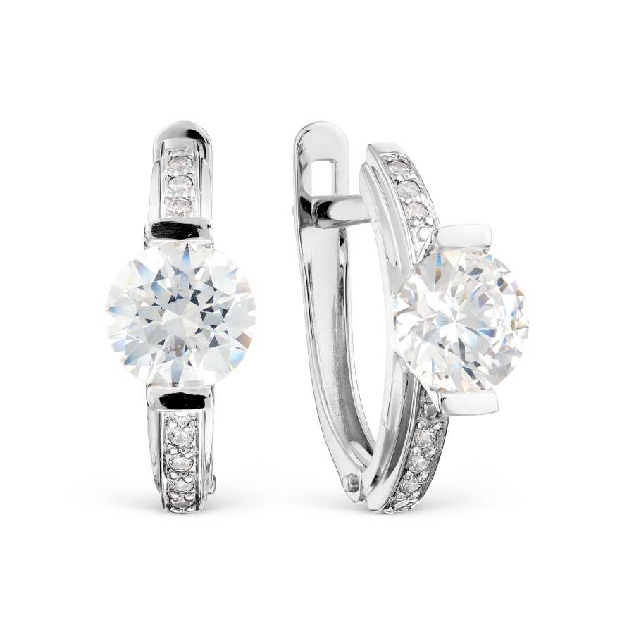 

Серьги с Swarovski Zirconia Линии Любви, Серьги Т307028249