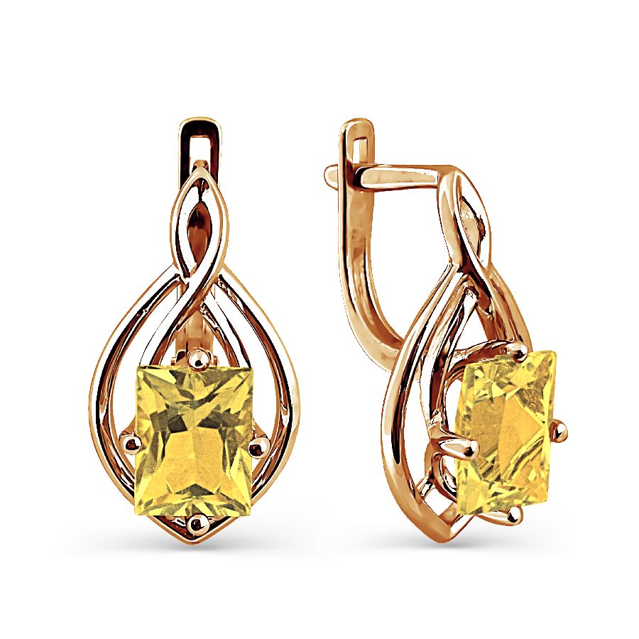 

Серьги с цитринами Линии Любви