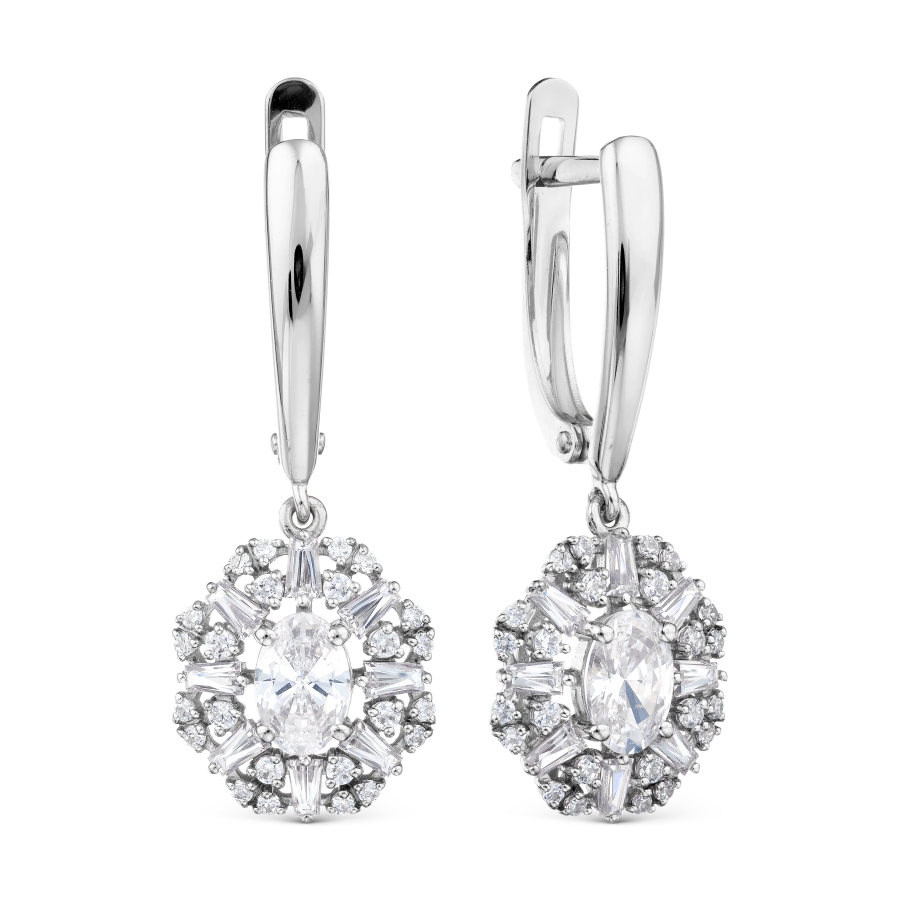 

Серьги с Swarovski Zirconia Линии Любви, Серьги Т302028896