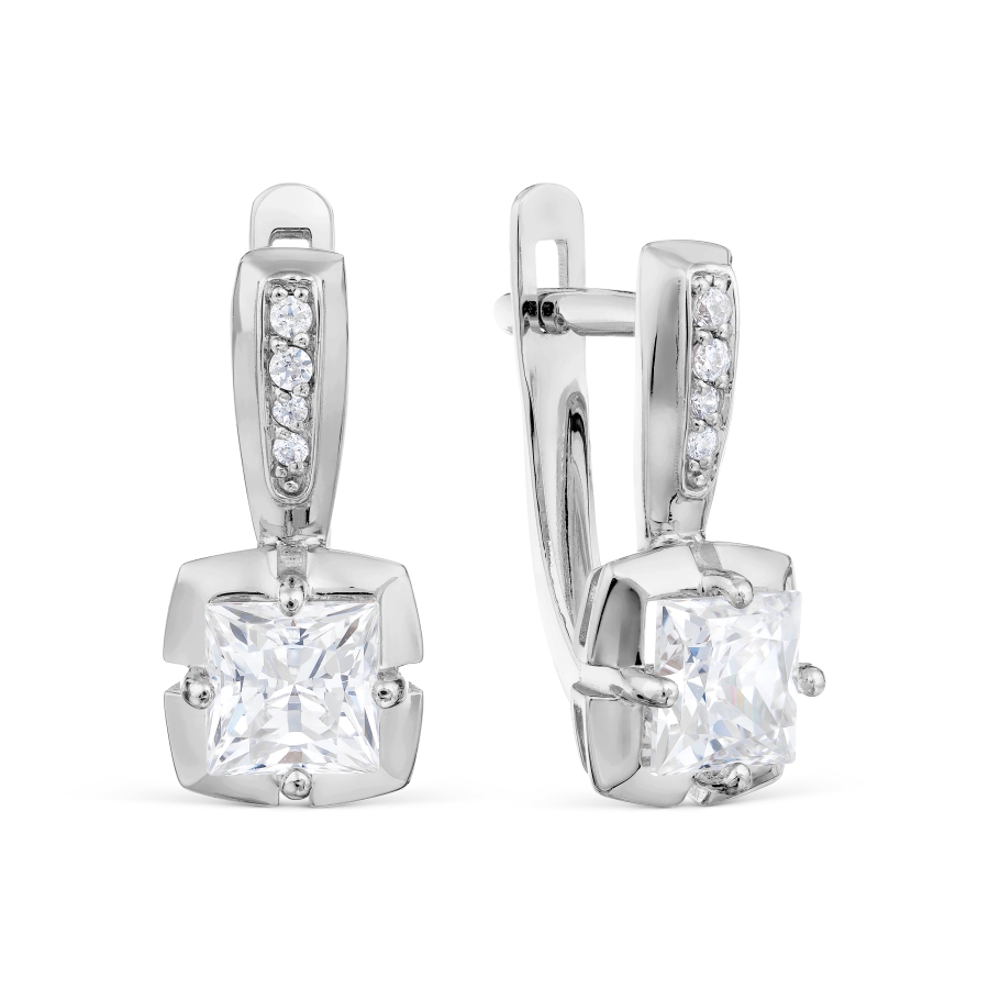 

Серьги с Swarovski Zirconia Линии Любви, Серьги Т302029813