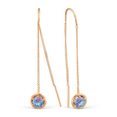 

Серьги с фианитами Premium Линии Любви, Серьги Т10202Б190-02