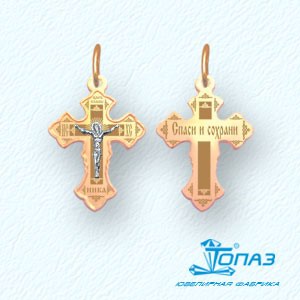 

Крестик из красного золота Линии Любви, Крестики Т13096158