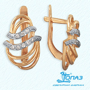 

Серьги с фианитами Линии Любви, Серьги Т142623771