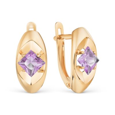 

Серьги с аметистами Линии Любви, Серьги Т101028778