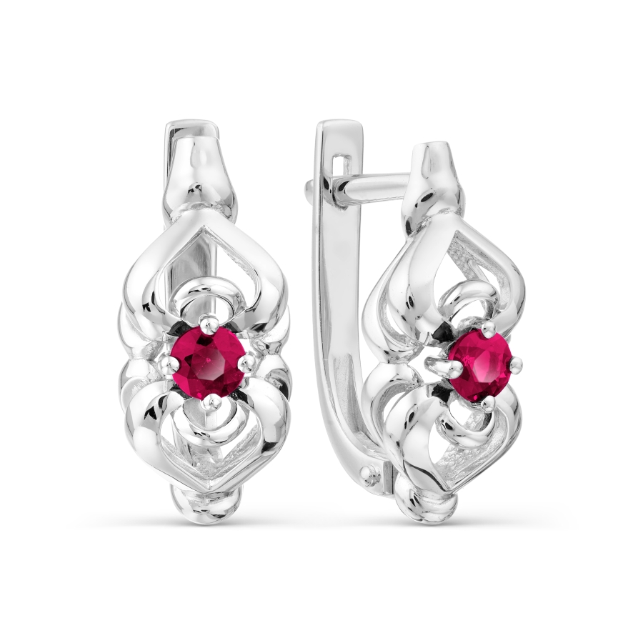 

Серьги с рубинами Линии Любви