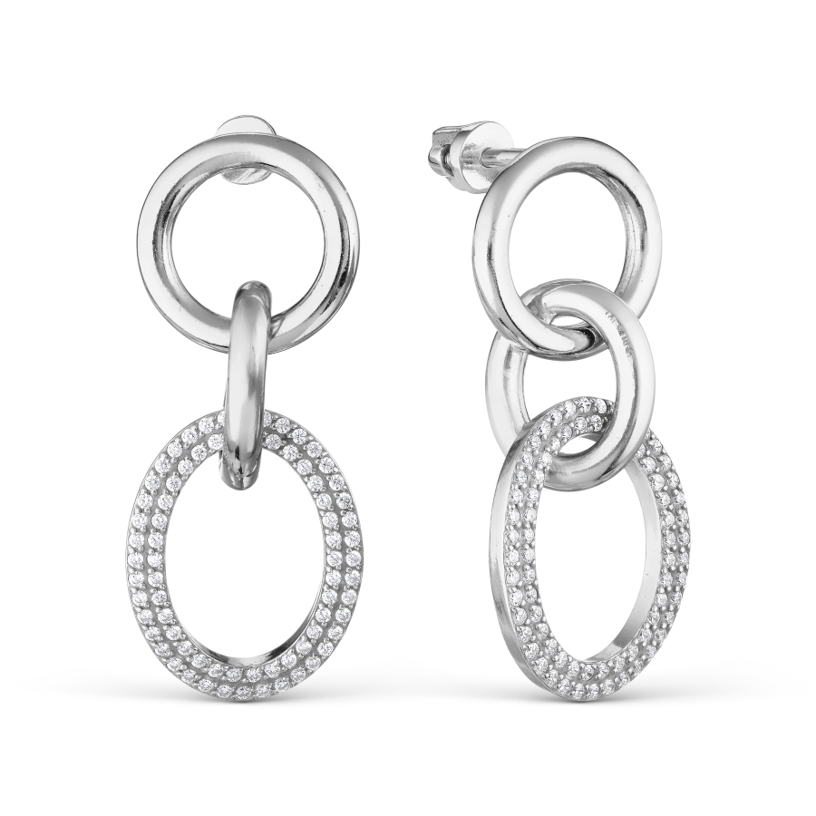 

Серьги с фианитами Линии Любви