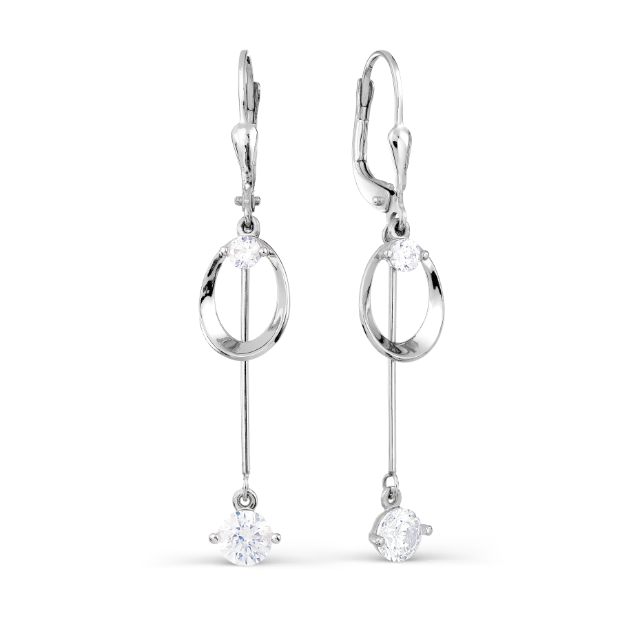 

Серьги с Swarovski Zirconia Линии Любви, Серьги Т302027541