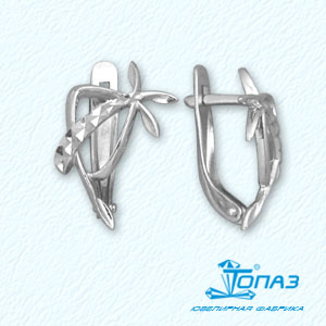 

Серьги из белого золота Линии Любви, Серьги Т30062795