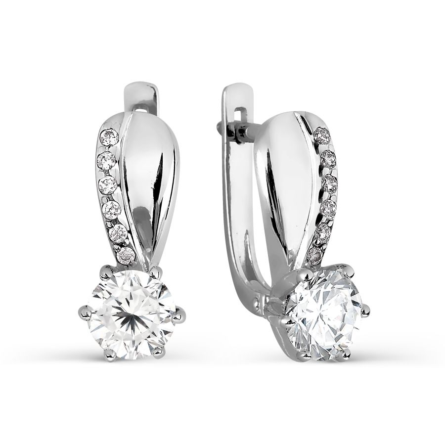 

Серьги с Swarovski Zirconia Линии Любви, Серьги Т307026954