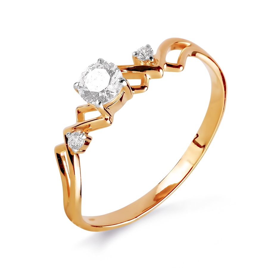 

Кольцо с Swarovski Zirconia Линии Любви