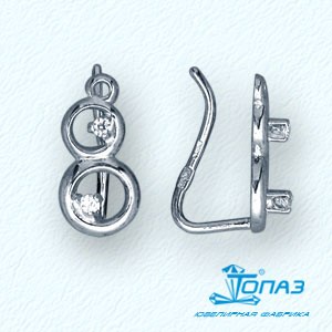 

Серьги с фианитами Линии Любви, Серьги Т30202825