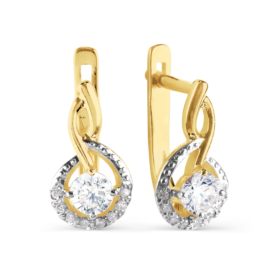 

Серьги с Swarovski Zirconia Линии Любви