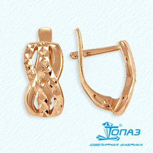 

Серьги из красного золота Линии Любви