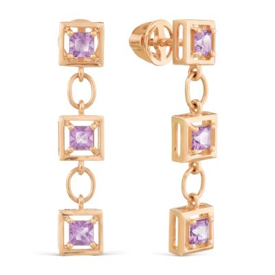 

Серьги с аметистами Линии Любви, Серьги Т10302Б882
